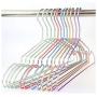 10pcs Random Color Fancy Aluminum Alloy Hanger for Clothes,Strong Metal Shirts Dress Sun-top Hanger
