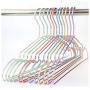 10pcs Random Color Fancy Aluminum Alloy Hanger for Clothes,Strong Metal Shirts Dress Sun-top Hanger