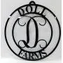 15.5" x 1/4" Acrylic Monogram Front Door Circle,Curved Last Name initial, Door Decor, Hanger, Acrylic, Indoor Outdoor, Family Letter, Monogram, House - Weathers better than wood or metal! Hanging Wall