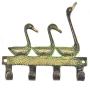 Indianshelf Handmade 1 Artistic Vintage Black Brass Duck Coat Hooks Holders/Wall Hooks for Pictures