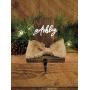 Personalized wood stocking holder, mantel stocking hanger, custom stocking label, rustic christmas decor, standing stocking hook