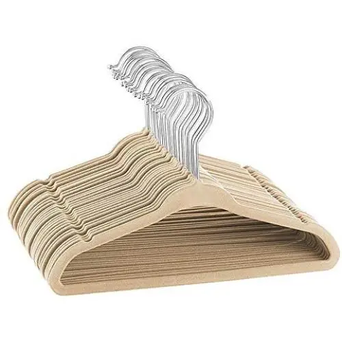 Iddefee Clothes Hanger Pack of 20 Plastic Non-Slip Childrens Hangers-28cm for Closet Clothes Organizer Pants Hangers (Color : White, Size : 28cm)
