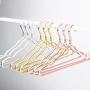 JUMERY-Heavy Duty Clothing Hangers, Nordic Modern Fashion Simple Non Slip Heavy Duty Seamless Wide Shoulder Suit Hanger Space Saving Clothes Stainless Steel Hangers Cloth Hanger 10 Pack