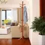 Y.H.Valuable Coat Racks Standing Coat Rack Wooden Free Standing,Coat Hat Tree Clothes Hanger Holder Stand for Clothes,Scarves,Handbags,Umbrella Entryway Furniture Y.H.Valuable Coat Racks Standing Coat Rack Wooden Free Standing,Coat Hat Tree Clothes Hanger Holder Stand for Clothes,Scarves,Handbags,Umbrella Entryway Furniture