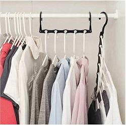 10pcs Clothes Magic Hanger Travel Folding Convenient Storage Support Home Bedroom Kitchen Storage Holder Plastic Clothes Hanger