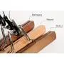 Topline Classic Wood Pants/Skirt Clamp Hangers - Mahogany Finish (10 Pack)
