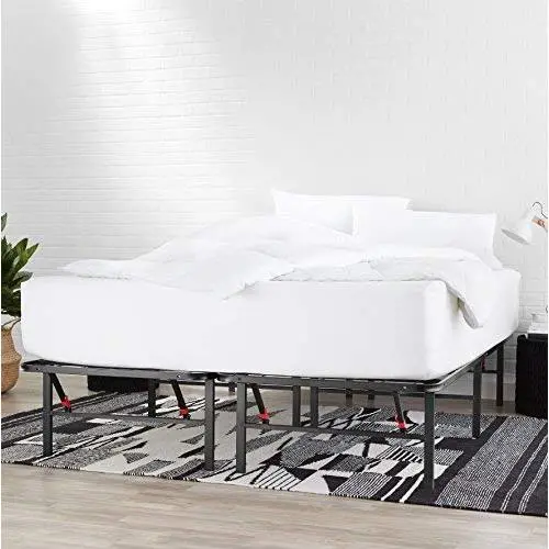 AmazonBasics Foldable Metal Platform Bed Frame for Under-Bed Storage - Tools-free Assembly, No Boxes Spring Needed - Queen AmazonBasics Foldable Metal Platform Bed Frame for Under-Bed Storage - Tools-free Assembly, No Boxes Spring Needed - Queen