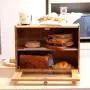 INDRESSME Bamboo 2- Layer Large Capacity Bread Boxes Countertop Bread Storage Bread Boxes for Kitchen Counter Retro Bread Bin with Transparent Window, Fully Assembled INDRESSME Bamboo 2- Layer Large Capacity Bread Boxes Countertop Bread Storage Bread Boxes for Kitchen Counter Retro Bread Bin with Transparent Window, Fully Assembled
