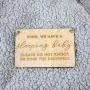 Sleeping Baby Wood Door Hanger Sign Sleeping Baby Wood Door Hanger Sign
