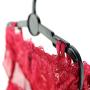 HANGERWORLD 20 Black 10.6inch Plastic Bra Swimwear Lingerie Coat Clothes Retail Hanger