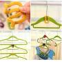 20pcs Mini Flocking Hanger Hook Clothes Hanger Easy Hook Closet Organizer Wardrobe Anti-Clip Space Saver Holder Random Color
