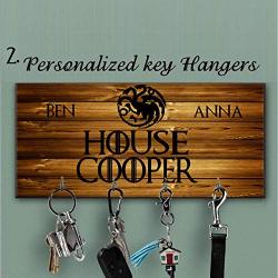 Game of thrones key holder for wall, personalized key hanger,Targaryen key hanger, Custom key rack, Anniversary Gift, Housewarming Gift, Targaryen gif, custom key holder, Targaryen key holder