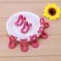 20 pcs Hanger Hooks Space Save Rack, Anti-Slip Mini Flocking Clothes Cascading Hangers Closet Holder Organiser (Rose red)