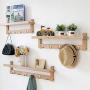 WZP Clothing Display Rack Hanger Wall Hanging Wall Bedroom Bag Rack,Entrance Hall Porch Hook Wall Coat Rack Floor Entry Rack Bearing Strong/As Shown / 87CM