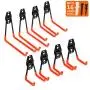 Garage Hook,Sageme Heavy Duty Wall Hook Garage Storage Utility Hooks Garage Space Saver Hanger Rack Extended Wall Mount Tool Holder Double Hooks for Organizing Power Tools,Bike,Laddy (8 Pack, Orange) Garage Hook,Sageme Heavy Duty Wall Hook Garage Storage Utility Hooks Garage Space Saver Hanger Rack Extended Wall Mount Tool Holder Double Hooks for Organizing Power Tools,Bike,Laddy (8 Pack, Orange)