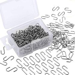 Senkary 200 Pieces 0.55 Inch Length Mini S Hooks Small S Hooks Metal S-Shaped Hangers for Crafts, Jewelry and Hanging (Silver)