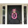 Hot Pink Pineapple Monogram Lime PinkSummer Door Hanger Summer Wreaths Double Door Monogram Pineapple Pink Lime Welcome Decor Hot Pink Lime Home Decor Birthday Gift Dorm Decor Housewarming Gift