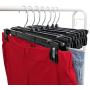 Hanger Central Heavy-Duty Black Plastic Closet Department Store Pants Hangers, 14 Inch, 25 Pack