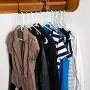Tidy Home Magic Space Saving Hangers for Clothes and Organized Closet- Keep Pants, Skirts, Shirts, and Shorts Wrinkle Free- Cascading Hangers and Accessory Organizers- 10 pack- Black- Plastic