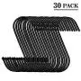 30 Pack Black S Hooks Steel S Hanging Hooks Heavy Duty S Hanger Hook Metal Kitchen Pot Rack Hooks Closet Hooks Plants Hooks for Hanging Pot, Pan, Cups, Plants, Bags, Jeans, Towels 30 Pack Black S Hooks Steel S Hanging Hooks Heavy Duty S Hanger Hook Metal Kitchen Pot Rack Hooks Closet Hooks Plants Hooks for Hanging Pot, Pan, Cups, Plants, Bags, Jeans, Towels