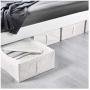 Ikea Storage Underbed Boxes Closet Zippered (2 Pack) White