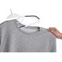 Popular Design Products 50 pc Premium Quality Easy-On Clothes Hangers - White with Black Non-Slip Pads - Space Saving Thin Profile - for Shirts, Pants, Blouses, Scarves ? Strong Enough for Coats