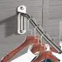 AIYoo 2 Pack Folding Wall Mounted Clothes Hanger Rack, Clothes Hook Stainless Steel Garment Hooks with Swing Arm Holder Closet Storage Organizer for Laundry Room Bedrooms Bathrooms AIYoo 2 Pack Folding Wall Mounted Clothes Hanger Rack, Clothes Hook Stainless Steel Garment Hooks with Swing Arm Holder Closet Storage Organizer for Laundry Room Bedrooms Bathrooms