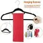 MC Premium Velvet Hangers 100 Pack Non-Slip Clothes Flocked Hangers 360° Rotatable