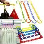 10PC Random Color 5 Holes Multi-Door Holder Circle Clothes Hanger Decoration Clothes Holders Multifunction Paste Plastic Scarf Clothes Hanger