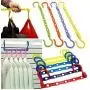 10PC Random Color 5 Holes Multi-Door Holder Circle Clothes Hanger Decoration Clothes Holders Multifunction Paste Plastic Scarf Clothes Hanger
