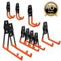 ORASANT 10-Pack Steel Garage Storage Utility Double Hooks, Heavy Duty for Organizing Power Tools, Ladders, Bulk items, Bikes, Ropes etc.