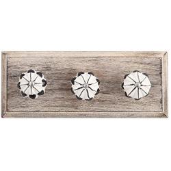 Indianshelf Handmade 1 Artistic Vintage Black Wooden Leaf Melon Clothes Hooks Hangers/Utlility Hooks