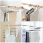 5pcs Random Color Multi-Functional Pants Rack Shelves Portable 5 in1 Stainless Steel Wardrobe Magic Clothes Hanger Storage Drying Hanger