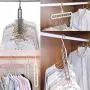 WENTS Space-Saving Hangers 5PCS Magic Clothes Hanger Organizer Rotate Anti-Skid Folding Hanger Multifunction Space Saving and Cascading Features for Drying and Storage to Family(5 Colour)