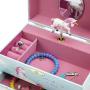 Jewelkeeper Girls Musical Jewelry Storage Boxes with Pullout Drawer, Rainbow Unicorn Design, The Unicorn Tune