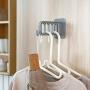 HJYPYJ Magic Hanger,180?? Rotate Magical Hangers,Easy Storage PVC Trouser Hangers,Space-Saving Organizer Hangers, Strong Bearing Capacity/Gray / 10 pcs
