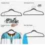 Yaheetech Velvet Clothes Hangers-Thin Non Slip -Space Saving Suit Hangers,Pack of 200,Gray Yaheetech Velvet Clothes Hangers-Thin Non Slip -Space Saving Suit Hangers,Pack of 200,Gray