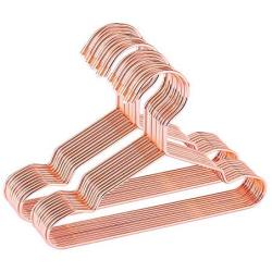 Jetdio 9& Strong Metal Wire Pet Hangers Small Clothes Hangers for Dog Cat, Fit Over Regular Closet Rod, 20 Pack, Rose Gold