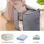 Foldable Storage Bag Organizers, Waterproof Anti-Mold Moisture Proof Clothes Storage Container Zipper Bag with Clear Window Carry Handles for Blanket Comforter Bedding, Closet Storage Boxes (3 Packs) Foldable Storage Bag Organizers, Waterproof Anti-Mold Moisture Proof Clothes Storage Container Zipper Bag with Clear Window Carry Handles for Blanket Comforter Bedding, Closet Storage Boxes (3 Packs)
