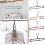 5pcs Random Color Multi-Port Support Circle Clothes Hangers Clothes Drying Racks Multifunction Plastic Scarf Clothes Hanger Storage Rack