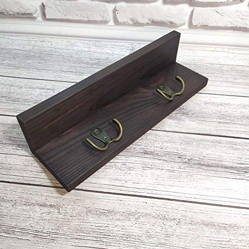 Wall mount coat hooks with shelf, Entryway hanger, Rustic towel rack, Coat hook, His hers key holder, Burnt wood, Leash holder, farmhouse rack