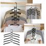 lliang Hangers 5 in 1 Multi-Layer Clothes Hangers Space-Saving Multiple Non-Slip Hanger for Wardrobe