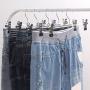 TOPBATHY Pants Skirt Slack Clothes Hangers with Two Non Slip Adjustable Clips for Coat Trouser Pants 10pcs(28 x 7.5 x 2cm)