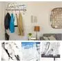XMZFQ Coat Rack Wall Mounted, Decorative Clothes Belt Hanger and Hat Organizer, Entryway Dog Leash Hooks and Key Holder, Cartoon Elephant Pattern