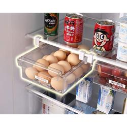 HapiLeap Fridge Drawer Organizer, Unique Design Pull Out Bins, Fridge Shelf Holder Storage Box, Small Size, Fit for Fridge Shelf Under 0.6"