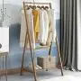 WZP Clothing Display Stand Simple Solid Wood Hanger Floor to Put Clothes Rack,Home Bedroom Mobile Storage Rack Simple Modern Coat Rack Waterproof and Moisture Proof/As Shown / 70Cm WZP Clothing Display Stand Simple Solid Wood Hanger Floor to Put Clothes Rack,Home Bedroom Mobile Storage Rack Simple Modern Coat Rack Waterproof and Moisture Proof/As Shown / 70Cm