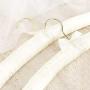 HANGERWORLD 10 Pale Ivory 17inch Satin Padded Top Coat Clothes Wedding Garment Dress Hangers