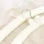 HANGERWORLD 10 Pale Ivory 17inch Satin Padded Top Coat Clothes Wedding Garment Dress Hangers