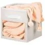 mDesign Soft Fabric Closet Storage Organizer Cube Bin Boxes with Easy-View Front Window, Handle - for Child/Kids Room, Nursery, Playroom, Furniture Unit, Shelf - 11" High, 2 Pack - Cream/White mDesign Soft Fabric Closet Storage Organizer Cube Bin Boxes with Easy-View Front Window, Handle - for Child/Kids Room, Nursery, Playroom, Furniture Unit, Shelf - 11" High, 2 Pack - Cream/White