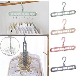 10pcs Random Color Multi-Port Support Circle Clothes Hangers Clothes Drying Racks Multifunction Plastic Scarf Clothes Hanger Storage Rack